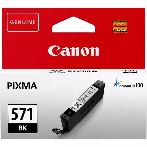 Inkoustová náplň Canon CLI-571BK, 376 stran černá


