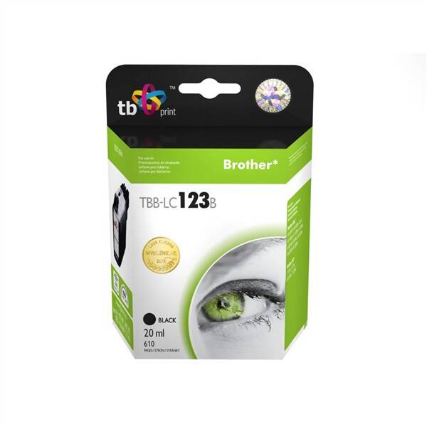 Inkoustová náplň TB Brother LC123BK - kompatibilní 

