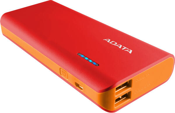 Powerbanka ADATA PT100 10000mAh červená/oranžová

