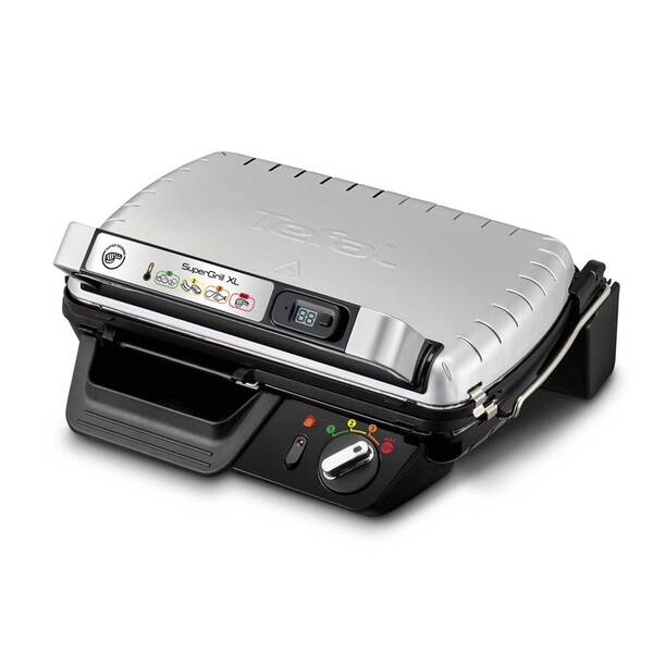 Gril Tefal SuperGrill Timer XL GC461B34 černý/nerez

