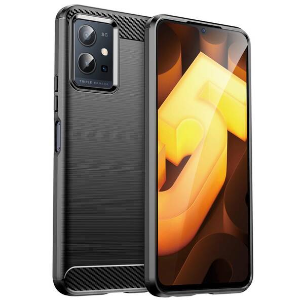 Kryt na mobil WG Carbon na Vivo Y55 5G černý

