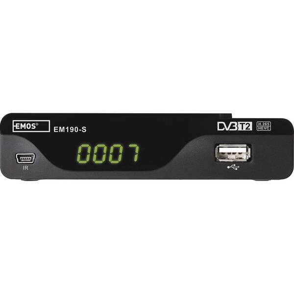 Set-top box EMOS EM190-S HD černá barva

