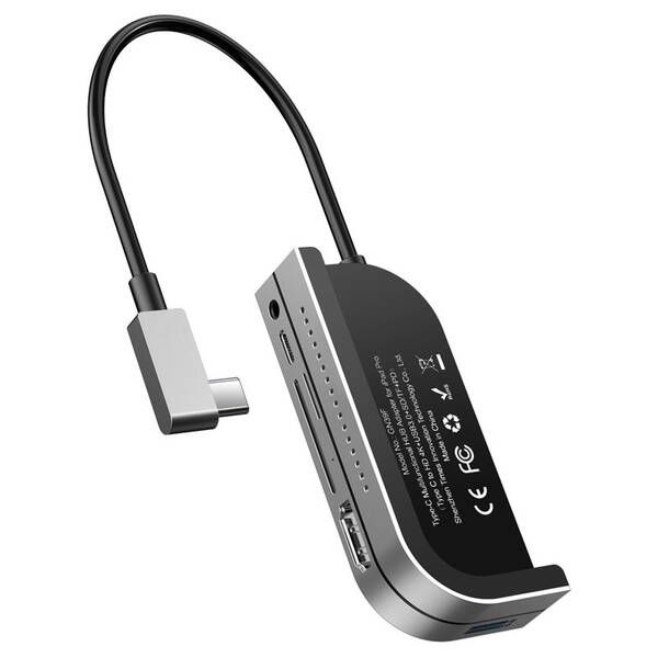 USB Hub Baseus USB-C/USB, HDMI, SD, micro SD, USB-C PD, 3,5mm jack šedý

