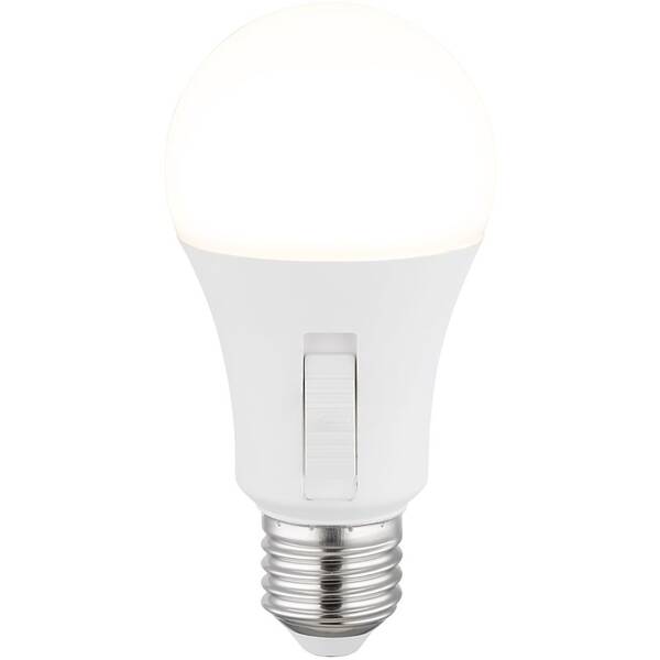 Žárovka LED GLOBO E27, 9W,  posuvný spínač, 830 lm, CCT 3000/4000/6500K bílá

