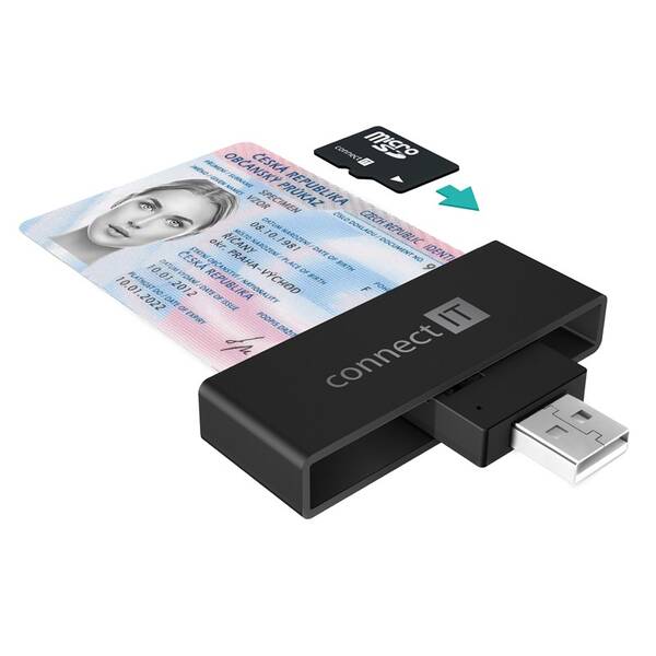 Čtečka eObčanek Connect IT CFF-3000-BK černá

