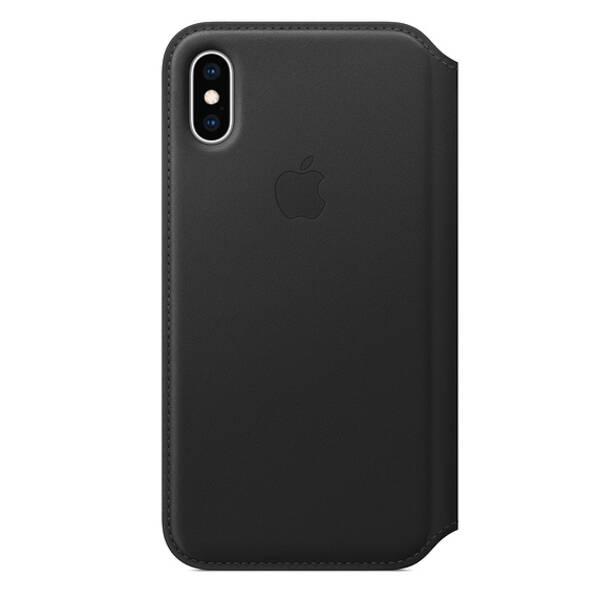 Pouzdro na mobil flipové Apple Leather Folio na iPhone Xs černé

