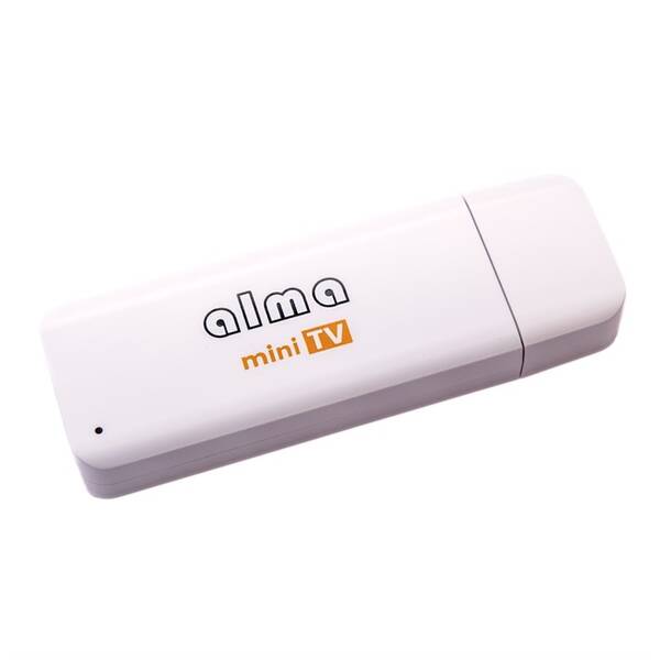 TV tuner ALMA mini TV, DVB-T2, H.265 bílá barva
