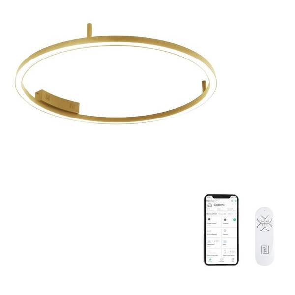 Stropní svítidlo IMMAX NEO FINO, 55W, Zigbee 3.0, TUYA, prům. 80cm zlaté

