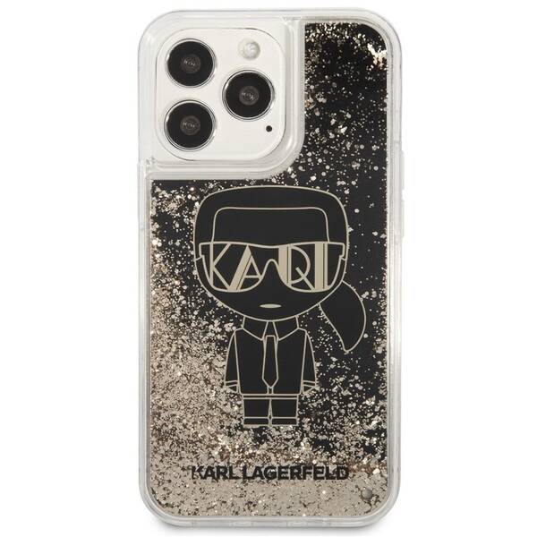 Kryt na mobil Karl Lagerfeld Liquid Glitter Gatsby na Apple iPhone 13 Pro černý

