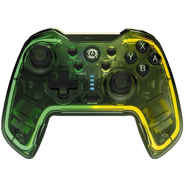 Gamepad Canyon GPW-02 RGB 5v1 (Nintendo Switch, iOS 13.0, Android, PC, PS3) průhledná
