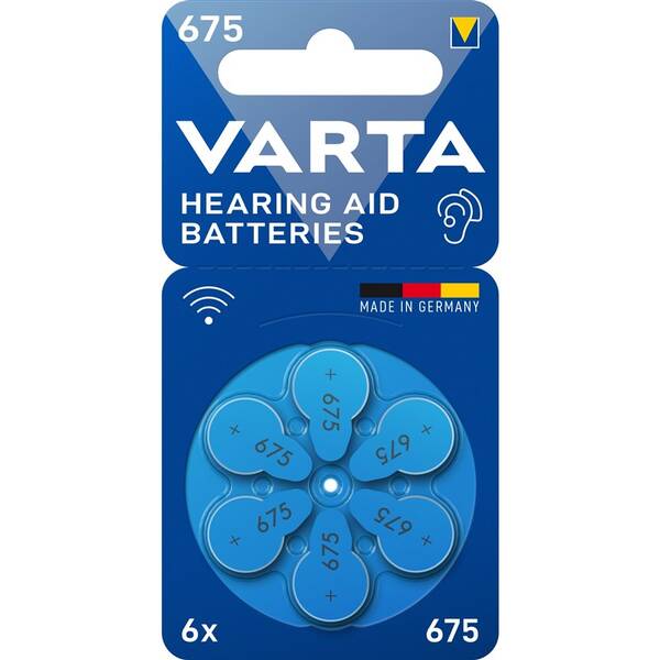 Baterie do naslouchadel Varta Hearing Aid Battery 675, blistr 6ks 

