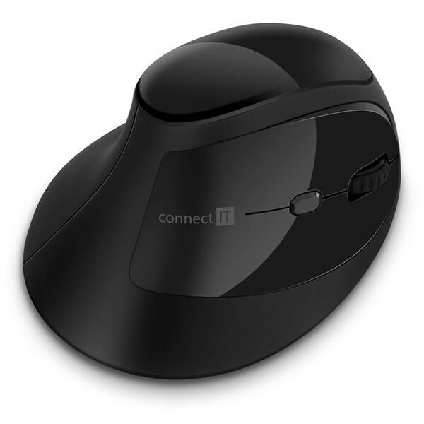 Myš Connect IT vertikální, ergonomická černá

