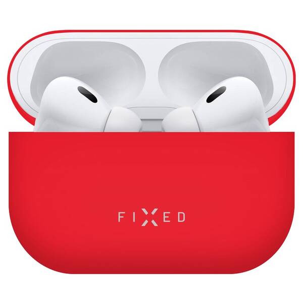 Pouzdro FIXED Silky pro Apple AirPods Pro 2 červená barva
