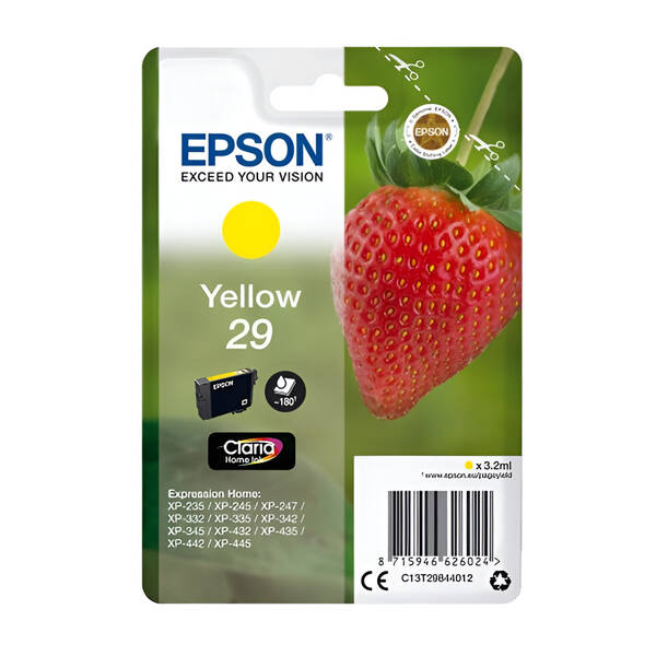 Inkoustová náplň Epson 29, 180 stran žlutá

