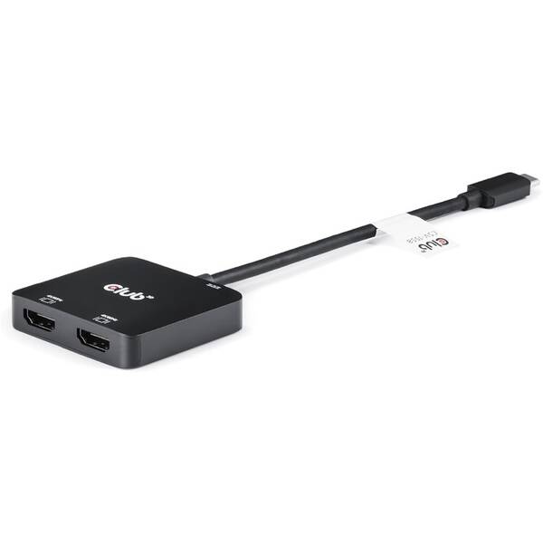 USB Hub Club3D USB-C / 2xHDMI + USB-C PD 3.0 černý

