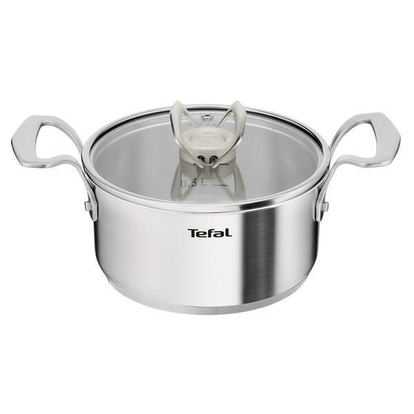 Hrnec s poklicí Tefal E5294304, 18 cm nerez

