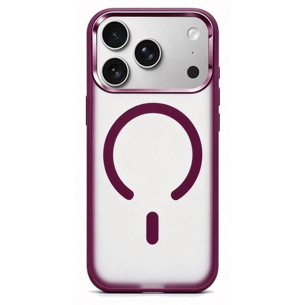 Kryt na mobil WG Matte Frame Magnet Apple iPhone 17 Pro Max/18 Pro Max vínový


