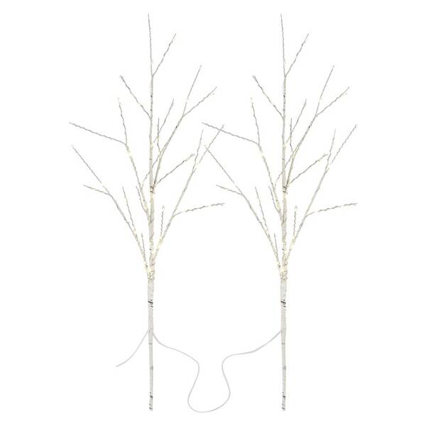 LED dekorace EMOS březová větvička, 60 cm, 100LED, venkovní i vnitřní, teplá bílá, časovač (2 ks) 


