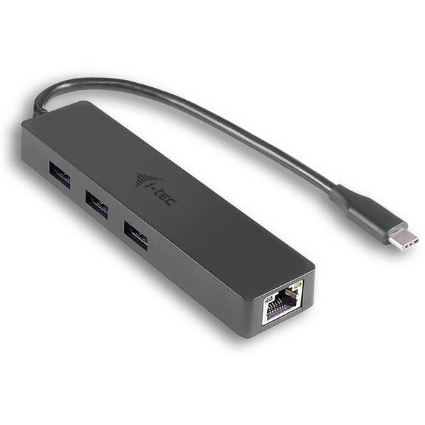USB Hub i-tec USB-C/3x USB 3.0 + LAN černý

