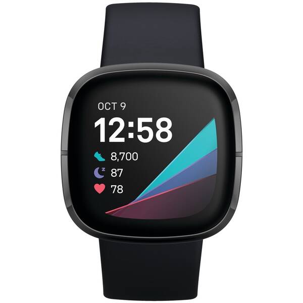 Chytré hodinky Fitbit Sense - Carbon/Graphite Stainless Steel 

