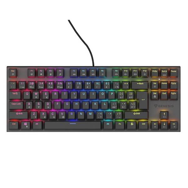 Klávesnice Genesis THOR 303 TKL RGB, Outemu Peach, CZ-SK layout černá

