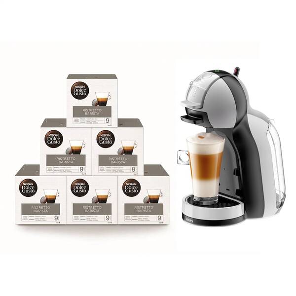 Kapslový kávovar Krups KP123BCE+ kapsle Barista 96 ks šedý

