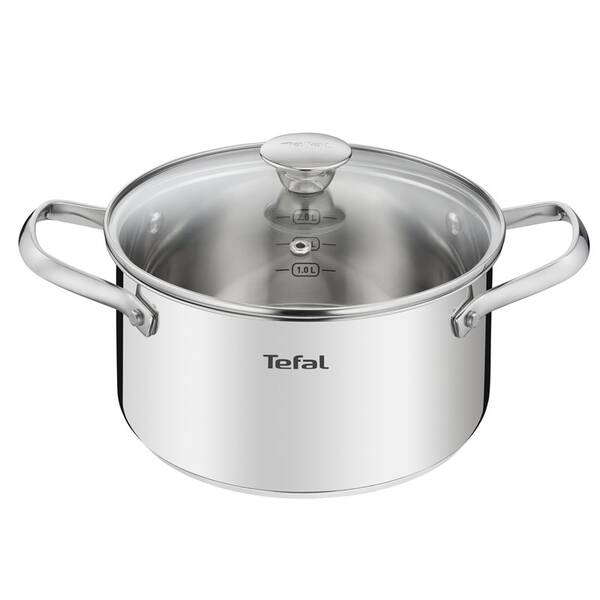 Hrnec s poklicí Tefal B9214474, 20 cm nerez

