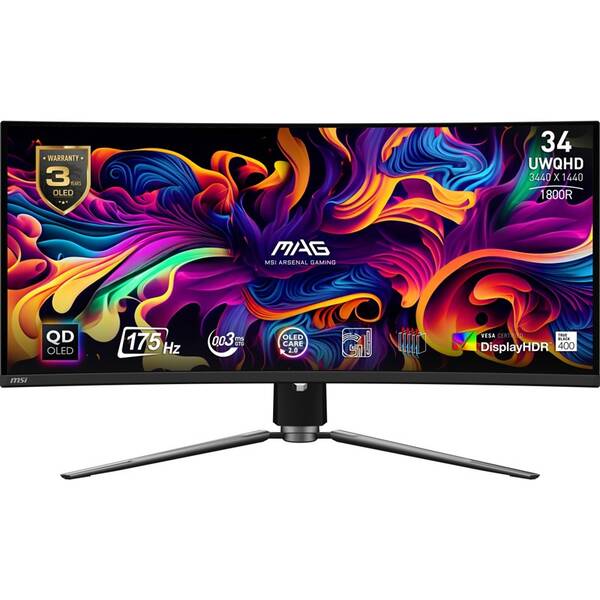 Herní monitor MSI MAG 341CQP QD-OLED černý


