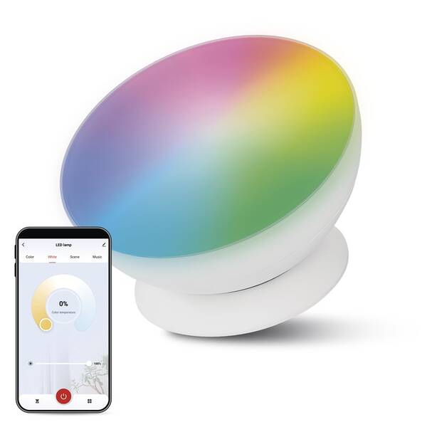 Stolní LED lampička EMOS GoSmart, 7 W, 330 lm, RGB bílá

