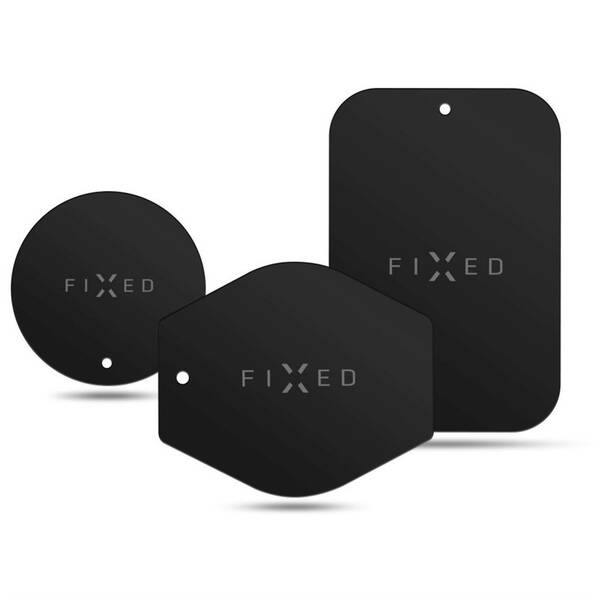 Sada magnetických plíšků FIXED Icon Plates, 3ks černý

