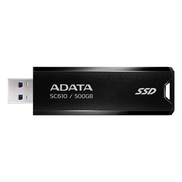 SSD externí ADATA SC610 500GB, USB 3.2 Gen 2 černý

