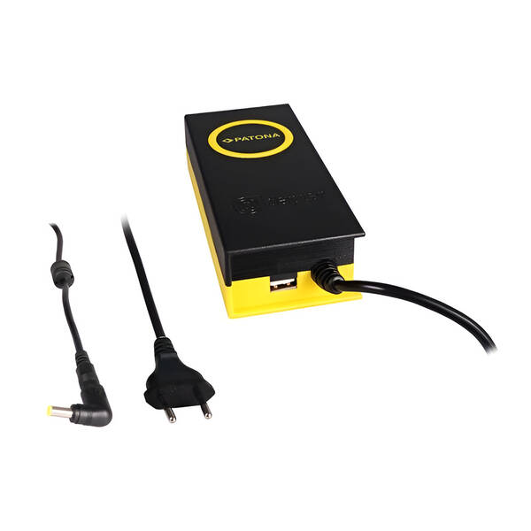 Napájecí adaptér PATONA pro notebooky, 19V, 4,74A, 90W, konektor 5,5x2,5mm, výstup USB 

