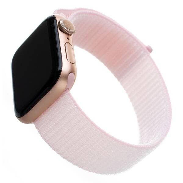 Řemínek FIXED Nylon Strap na Apple Watch 42/44/45/49 mm růžový

