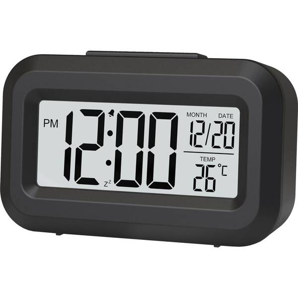 Budík WG DigiTherm Alarm černý

