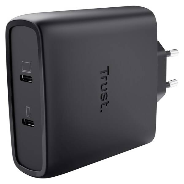 Nabíječka do sítě Trust MAXO 100W 2-Port GaN, USB-C černý

