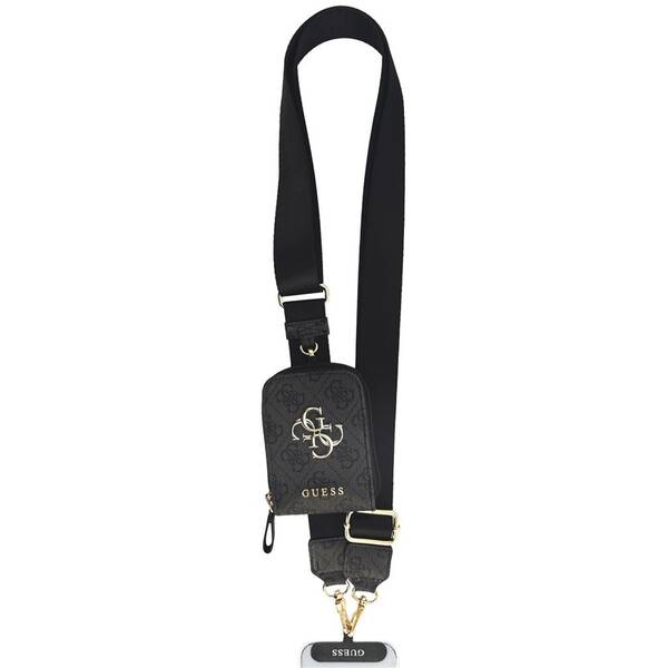 Popruh na krk Guess Crossbody PU 4G Metal Logo + Peněženka černý

