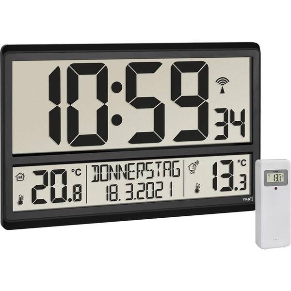 Nástěnné hodiny TFA 60.4521.01 černé

