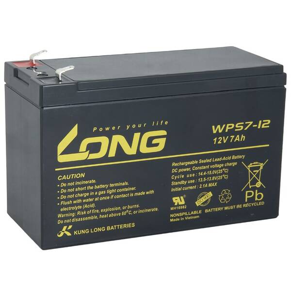 Olověný akumulátor Long 12V 7Ah F1 

