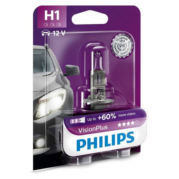 Autožárovka Philips VisionPlus H1 (1 ks) 

