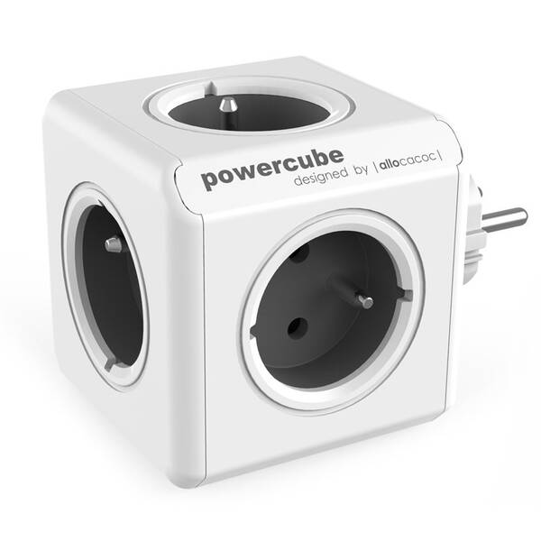 Rozbočovací zásuvka Powercube 5x zásuvka šedá/bílá

