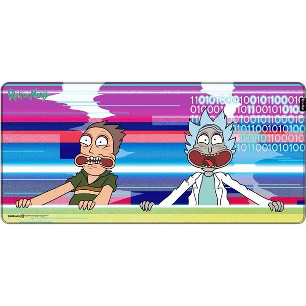 Podložka pod klávesnici a myš FSH Rick and Morty Glitched, XL fialová


