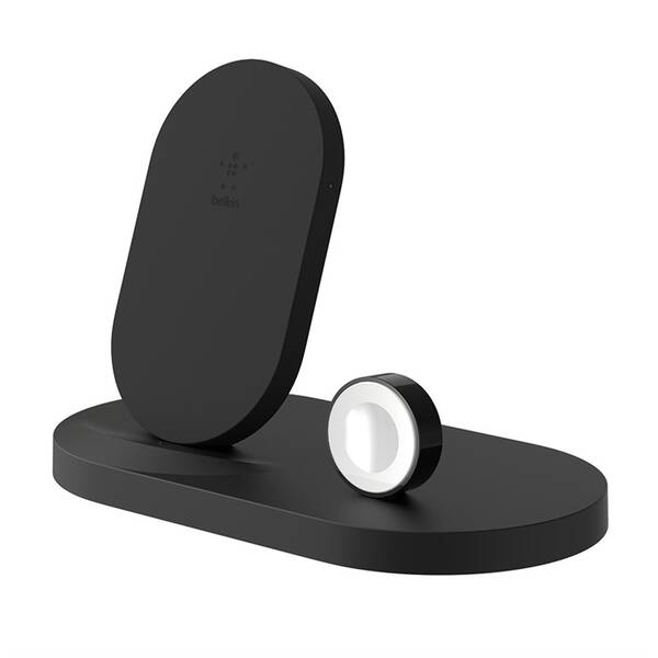 Bezdrátová nabíječka Belkin pro iPhone + Apple Watch + USB-A port černá

