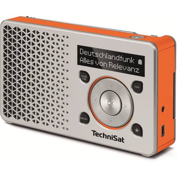 Radiopřijímač s DAB+ TechniSat DIGITRADIO 1 stříbrný/oranžový

