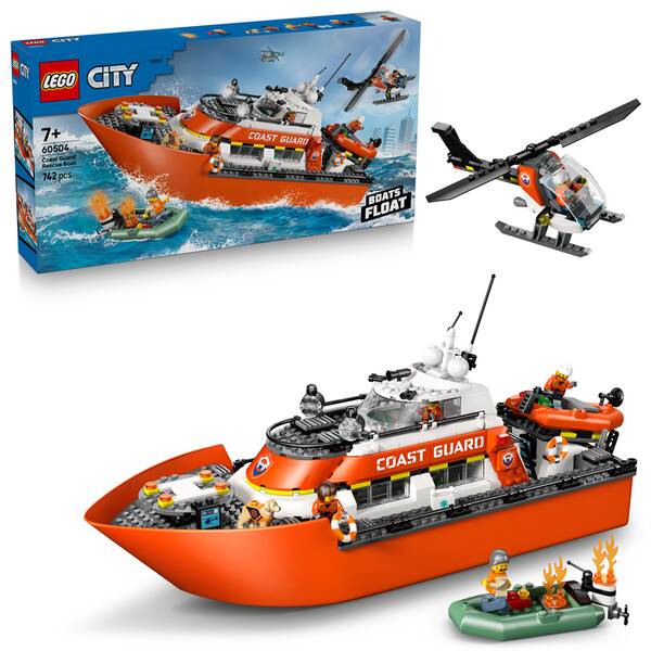 Stavebnice LEGO® City 60504 Záchranný člun pobřežní hlídky a vrtulník 

