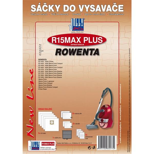 Sáčky do vysavače Jolly R 15 MAX PLUS ROWENTA (5 ks) 

