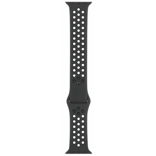 Řemínek Apple Watch 44mm antracitový/černý Nike sportovní - S/M a M/L 

