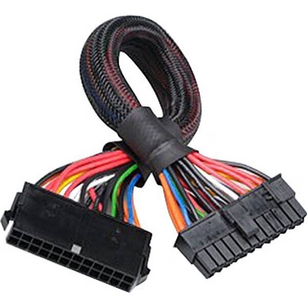 Kabel AKASA 24 Pin(M) na 20+4 Pin(F), 30 cm černý

