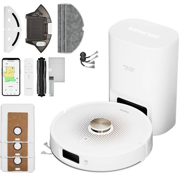 Robotický vysavač Sencor SRV 9485WH Cut&Clean bílý

