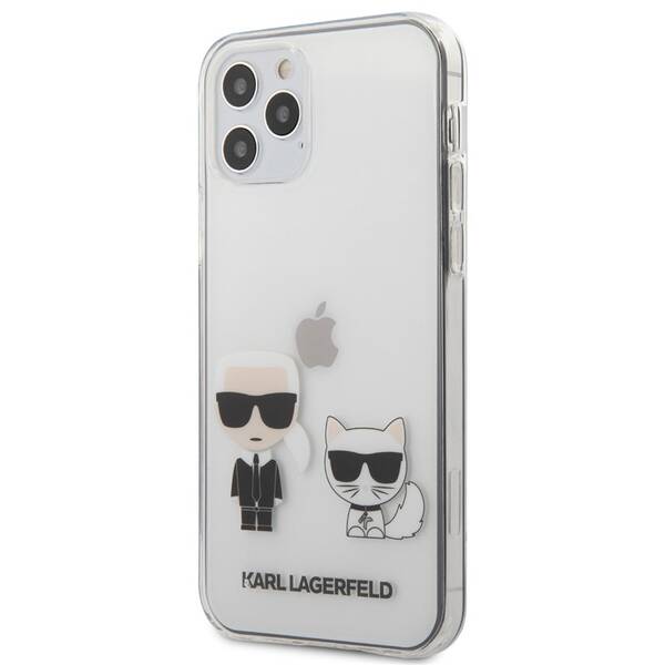 Kryt na mobil Karl Lagerfeld Karl &Choupette na Apple iPhone 12/12 Pro průhledný

