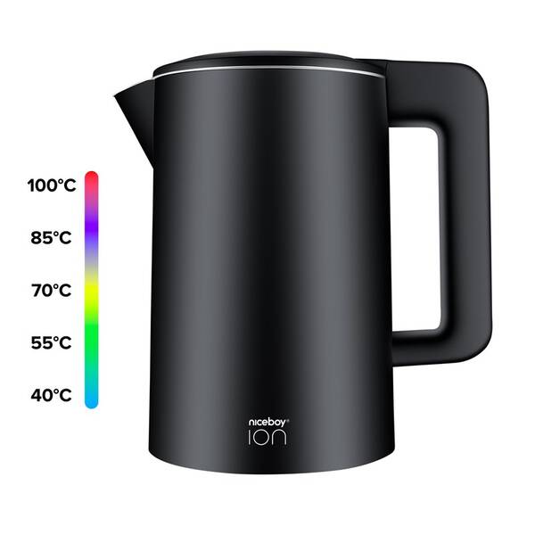Rychlovarná konvice Niceboy Thermo TK5 Onyx black, 1,7 l černá

